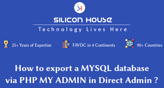 export a database in phpMyAdmin in Direct Admin Control Panel