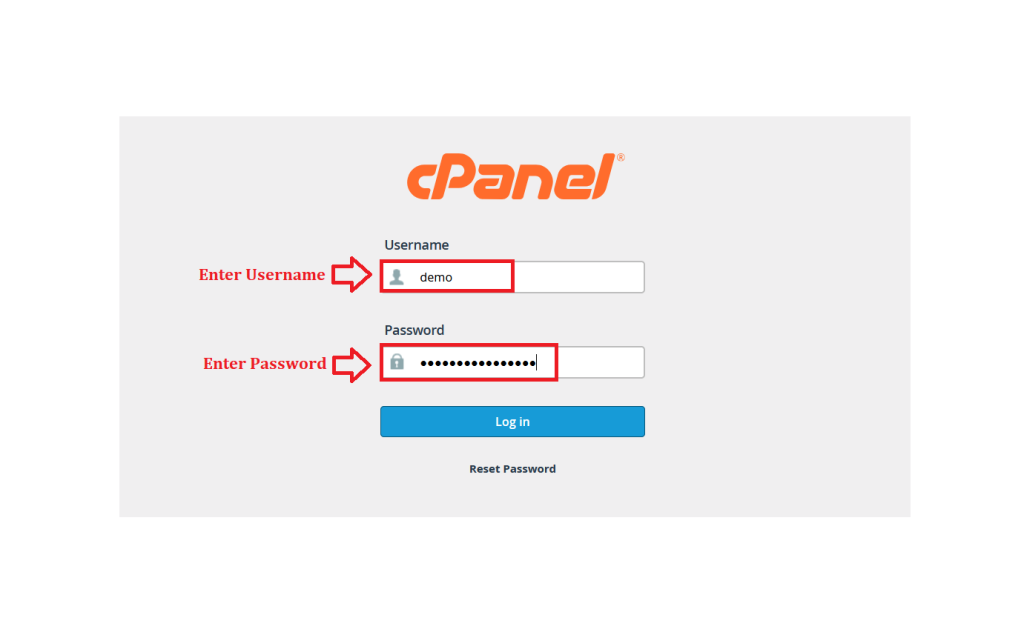 1. Enter Username and Password