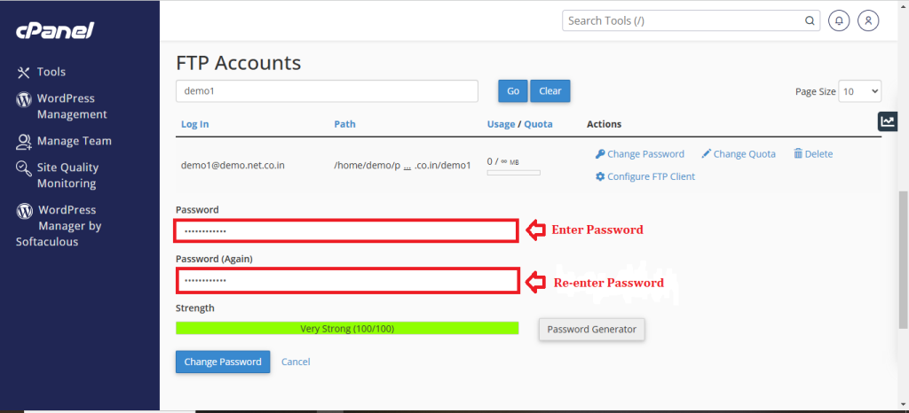 5. Enter and Re-Enter Password