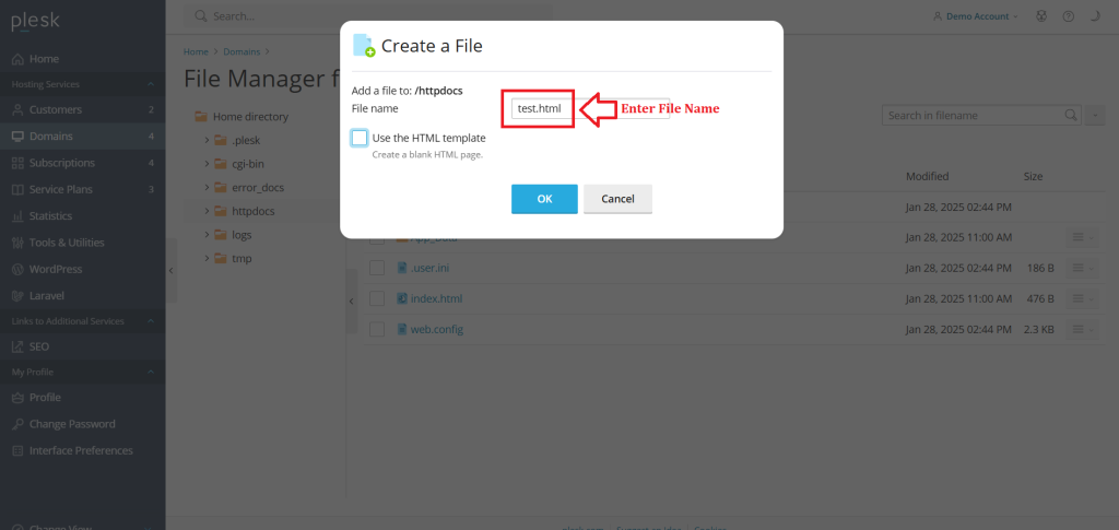 5. Enter File Name